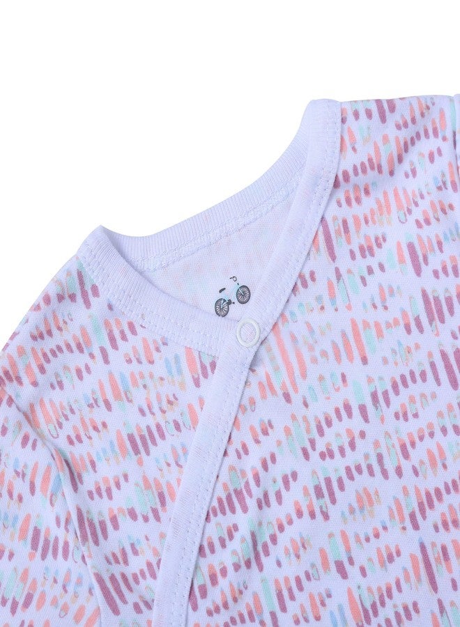 Asher and Olivia Newborn Clothes Baby Kimono Side Snap Girl Long Sleeve Bodysuit Nb - Image 4