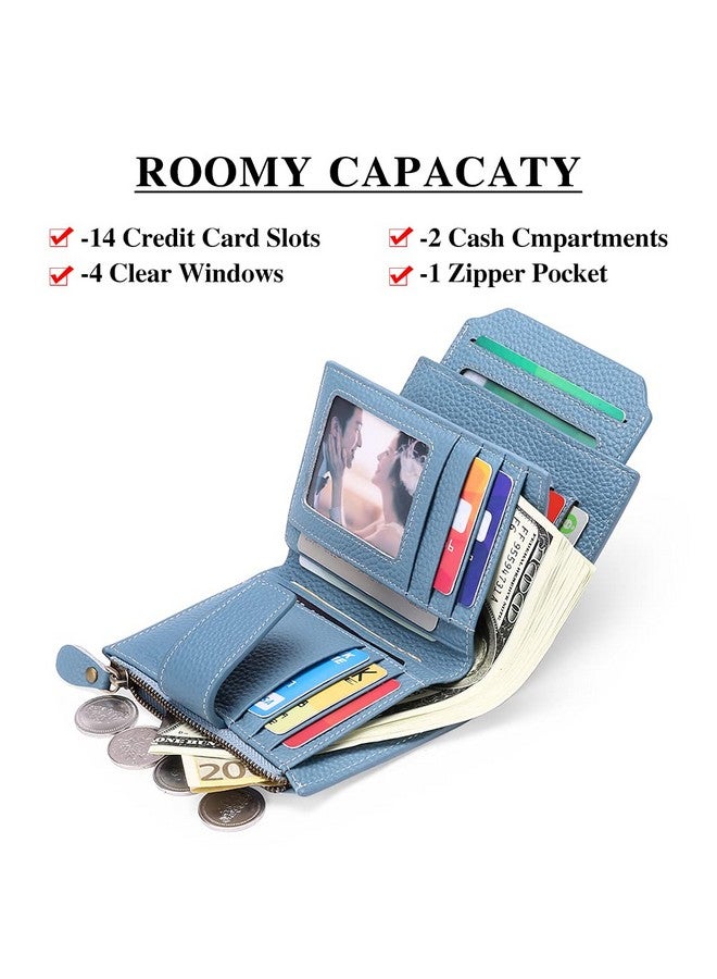 FALAN MULE Small Wallet for Women Leather Bifold Compact RFID Blocking Small Womens Wallet - Image 2