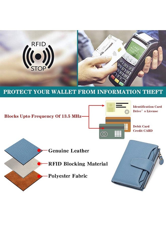 FALAN MULE Small Wallet for Women Leather Bifold Compact RFID Blocking Small Womens Wallet - Image 5