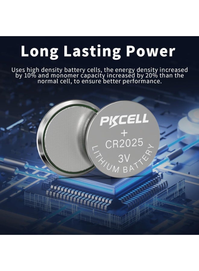 PKCELL CR2025 Batteries 3V Lithium Battery (15-Pack) - Image 5