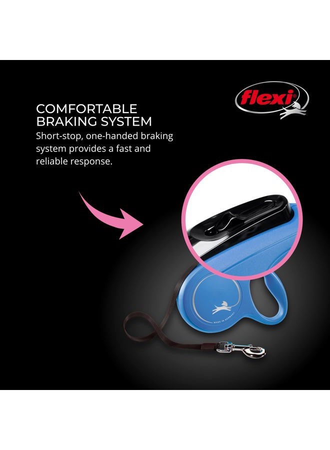 Flexi New Classic Retractable Dog Leash (Tape), 16 ft, Small, Blue - Image 5