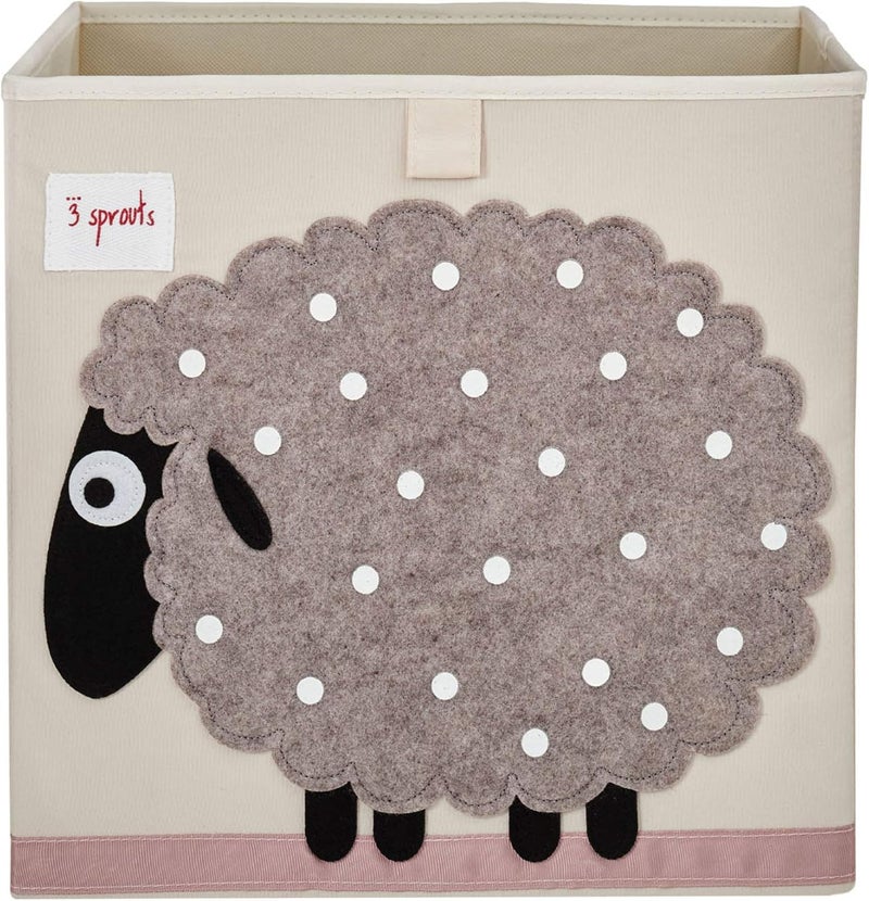 3 Sprouts Storage Box, Sheep, Beige - Image 1