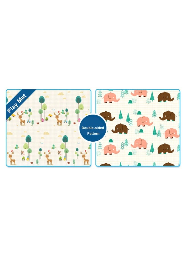 JSAITOYS 1-Piece Animal Carpet Double Sided Pattern 200X180X0.5cm Crawling Air Conditioning Mat Activity Play for Baby - Image 1