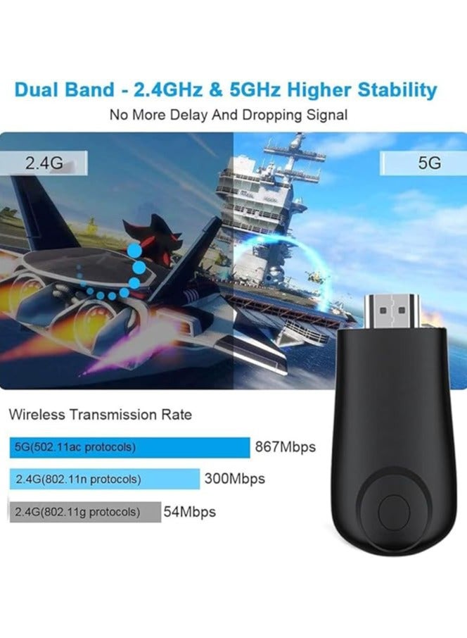 erorex Wireless HDMI Transmitter and Receiver, Wireless HDMI Display Adapter, 1080P HDMI Screen Mirroring Adapter Streaming Client for i-Phone/i-Pad/Android/iOS/Windows/PC to HD TV/Monitor/Projector - Image 3
