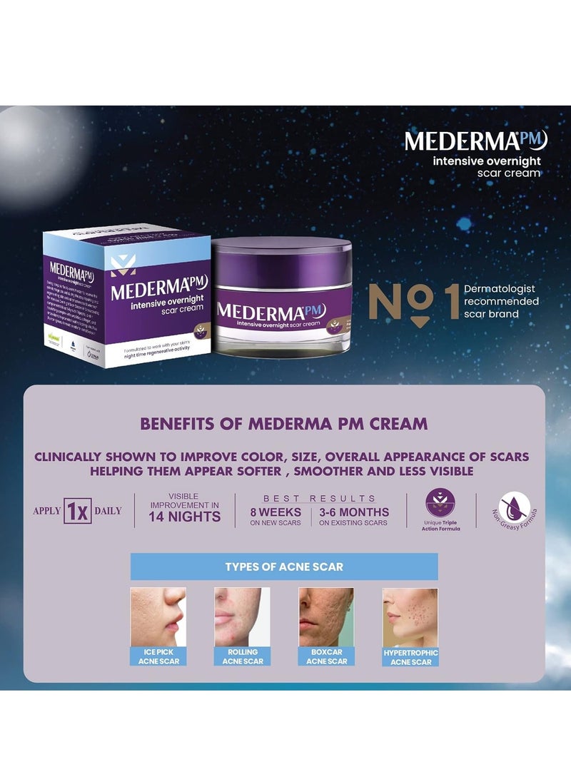 Mederma - Mederma Intensive Overnight Cream 30g Works with Skin's Nighttime Regenerative Activity Once Nightly Application Is Clinically Shown to Make Scars Smaller and  Less Visible - Image 1