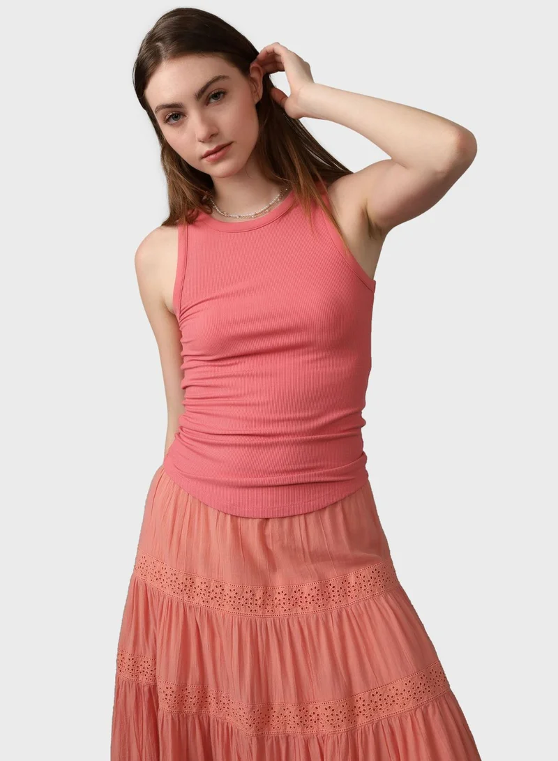 American Eagle Crew Neck Cropped Top