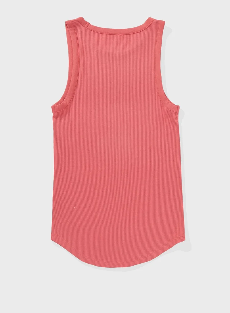 American Eagle Crew Neck Cropped Top