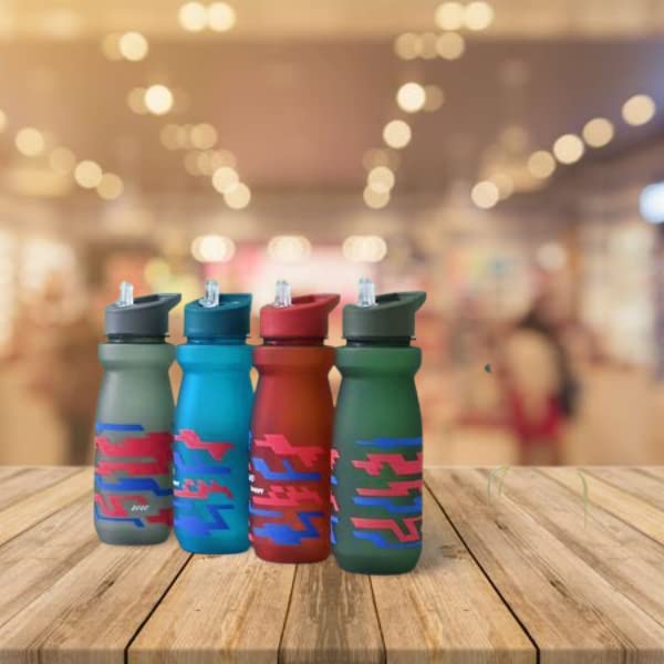 ACHAL ACHAL 800ml Sipper Water Bottles with Handle Fitness Sports Water Bottle with Flip top Straw for Traveling Camping Family Trip Water BottleMulticolor - Image 2