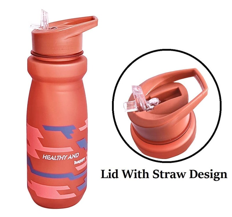 ACHAL ACHAL 800ml Sipper Water Bottles with Handle Fitness Sports Water Bottle with Flip top Straw for Traveling Camping Family Trip Water BottleMulticolor - Image 3