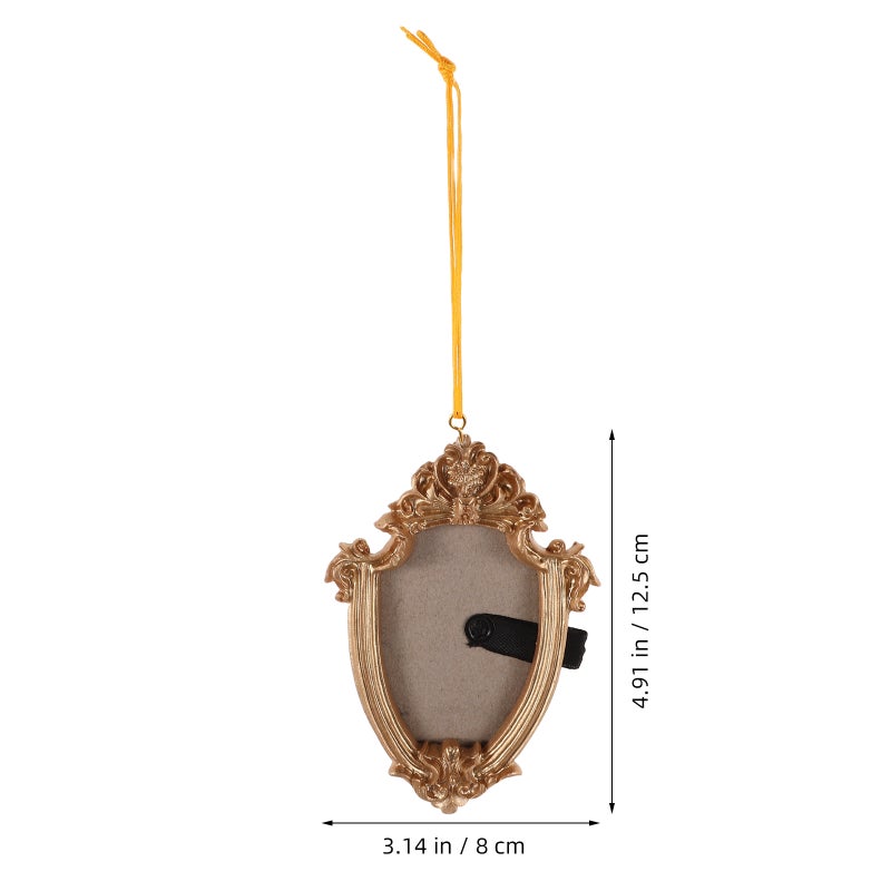 2pcs Picture Frame Ornament For Home Decor Small Hanging Photo Frame Decoration Mini Resin Antique Holder For Photos Displaying - Image 3