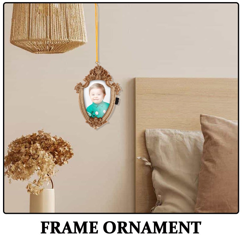 2pcs Picture Frame Ornament For Home Decor Small Hanging Photo Frame Decoration Mini Resin Antique Holder For Photos Displaying - Image 2