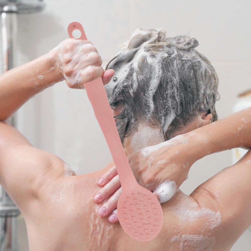 Soft Bristles Long Handle Back Scrubber 2 Pack Shower Exfoliating Massage Brush for Men Women - Image 5