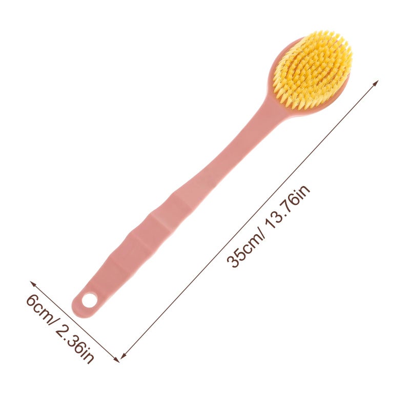 Soft Bristles Long Handle Back Scrubber 2 Pack Shower Exfoliating Massage Brush for Men Women - Image 3