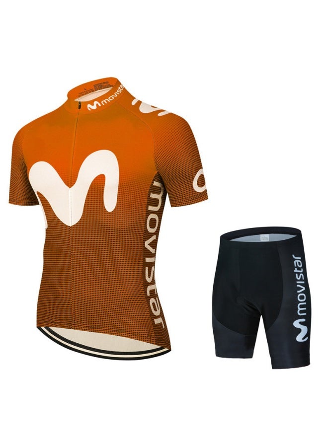 Movistar Anti-uv Cycling Jersey Set Breathable Sports Mountain Bike Men's Cycling Clothing