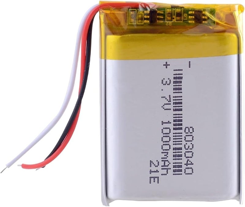 5PCS 3 7V 1000mAh Rechargeable Lithium Ion Battery 3 Wires For Electronics - Image 1