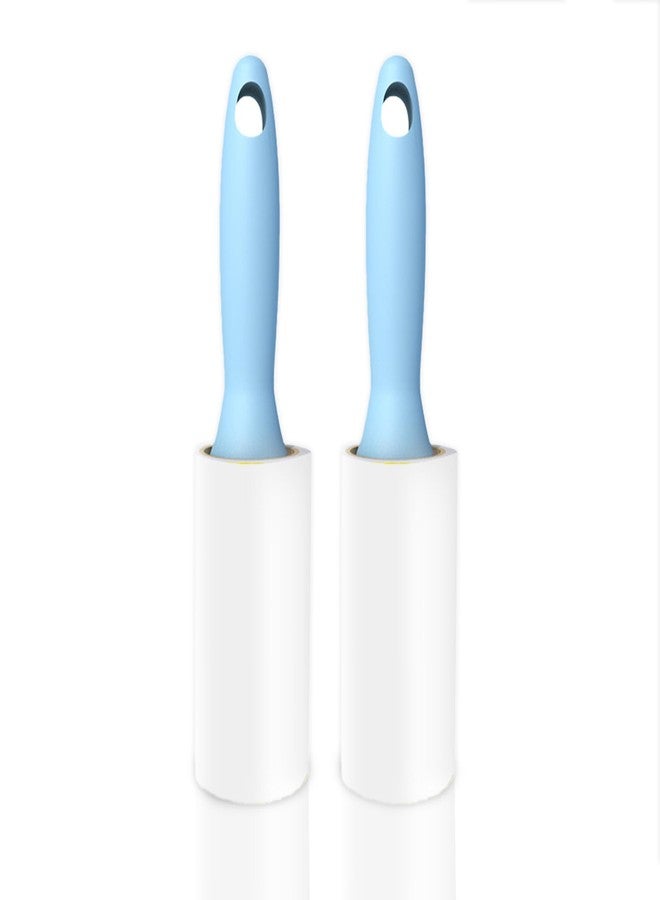 SunGrow Pet Lint Rollers for Dogs and Cats, Extra Sticky Adhesive, 2 Portable Fur/Hair Animal Hair Lifter for Clothes, Furniture, Carpet, Easy to Tear Dust Cleaner Brush, Blue Handle, 8” x 2” - Image 1