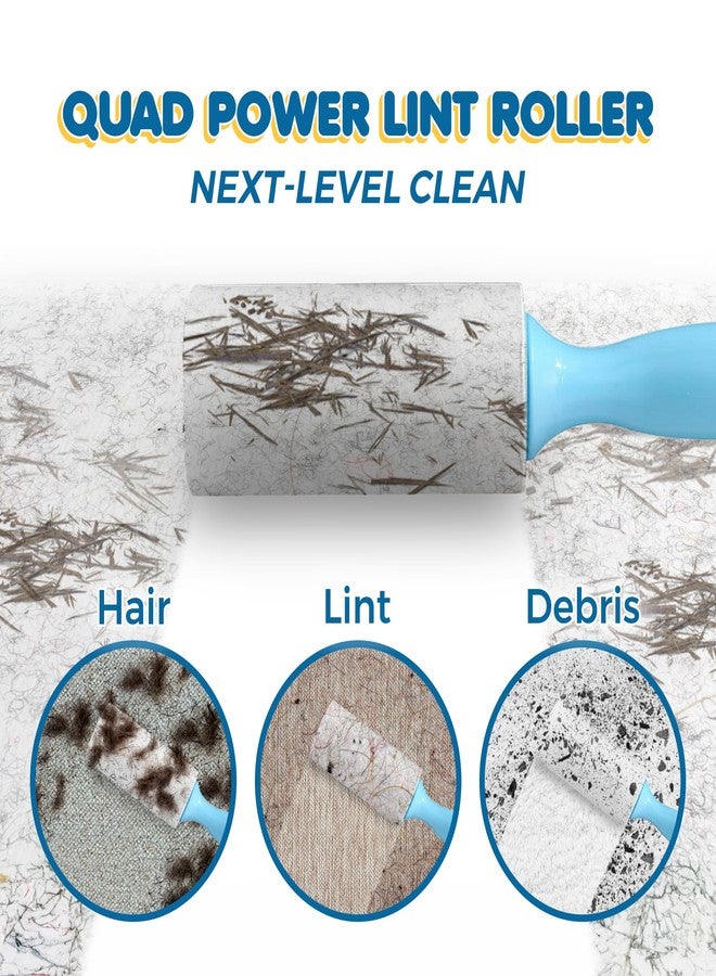 SunGrow Pet Lint Rollers for Dogs and Cats, Extra Sticky Adhesive, 2 Portable Fur/Hair Animal Hair Lifter for Clothes, Furniture, Carpet, Easy to Tear Dust Cleaner Brush, Blue Handle, 8” x 2” - Image 5