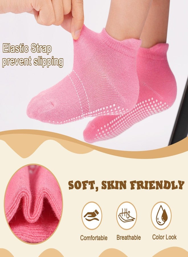 HYCLES 15 Pairs Toddler Socks, Kids Non Slip Socks for 1-3T Anti Skid Ankle Sock for Baby Boys Girls - Image 4