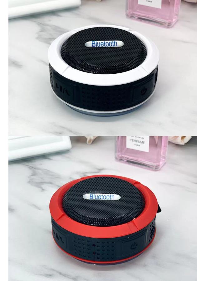 C6 Bluetooth Speaker Waterproof Suction Cup Wireless Three Anti-card Small Stereo Outdoor Portable Hands-free Hanging Buckle Call Speaker - Image 3