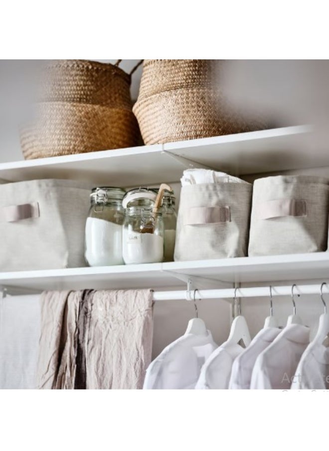 IKEA (IKEA) Storage basket, textile/beige, 25x20x20 cm  - Image 2