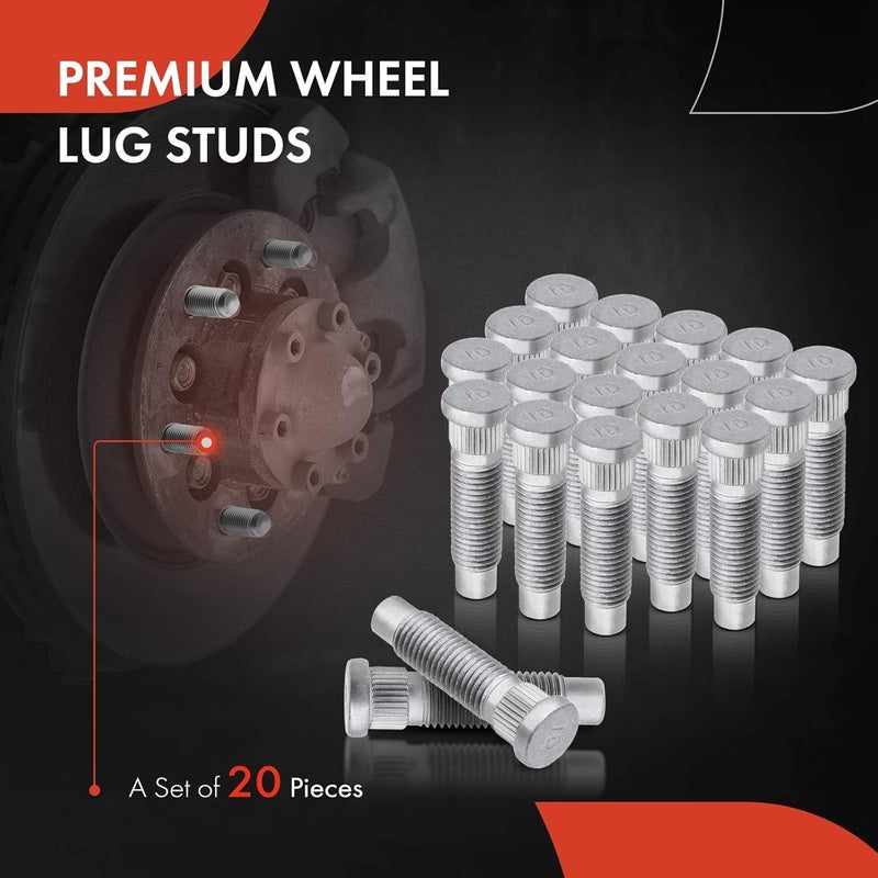 A-Premium M12-1.50 Wheel Studs 20-PC Set for Chevrolet, GMC, Cadillac, and Buick - Image 3