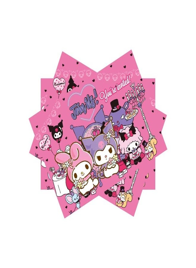 SUTRADHAR 24pcs kuromi and melody Birthday Invitations,kuromi and melody Party Invitations Birthday Party Supplies Decoration (Invitations24) - Image 5