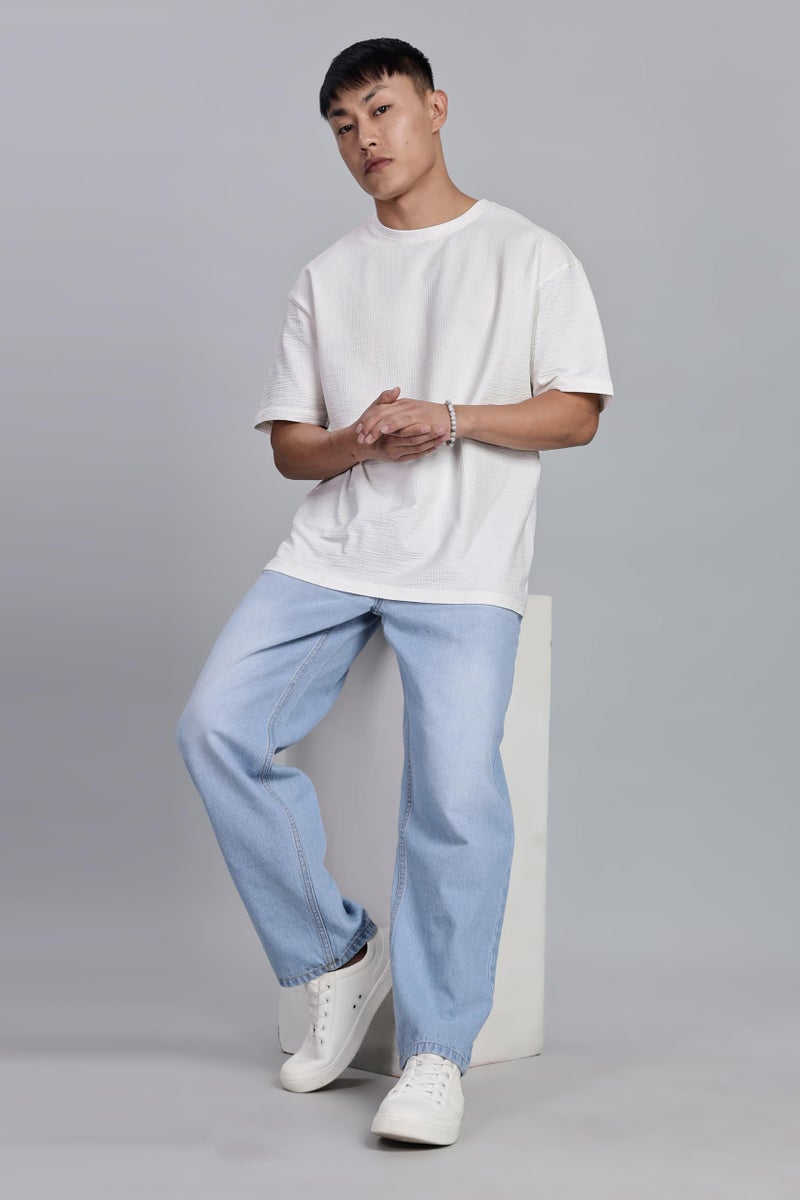 FYLTR Men's Casual Round Neck T-Shirt - Oversize Fit | Premium Cotton Blend | Half Sleeves | Soft & Stretchable | Oversized T-Shirts for Men | T-Shirts for Men - Image 2