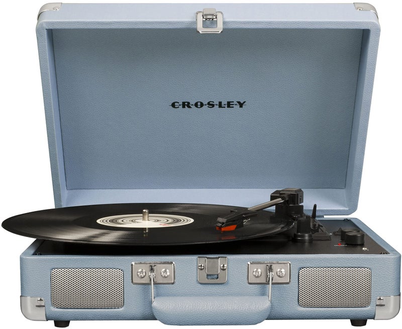 Crosley كروسلي CR8005F-TN كروزر بلس فنتيج 3 سرعات بلوتوث في/خارج حقيبة مشغل أسطوانات الفينيل، تورمالين - Image 1