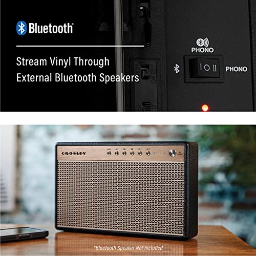 Crosley كروسلي CR8005F-TN كروزر بلس فنتيج 3 سرعات بلوتوث في/خارج حقيبة مشغل أسطوانات الفينيل، تورمالين - Image 5