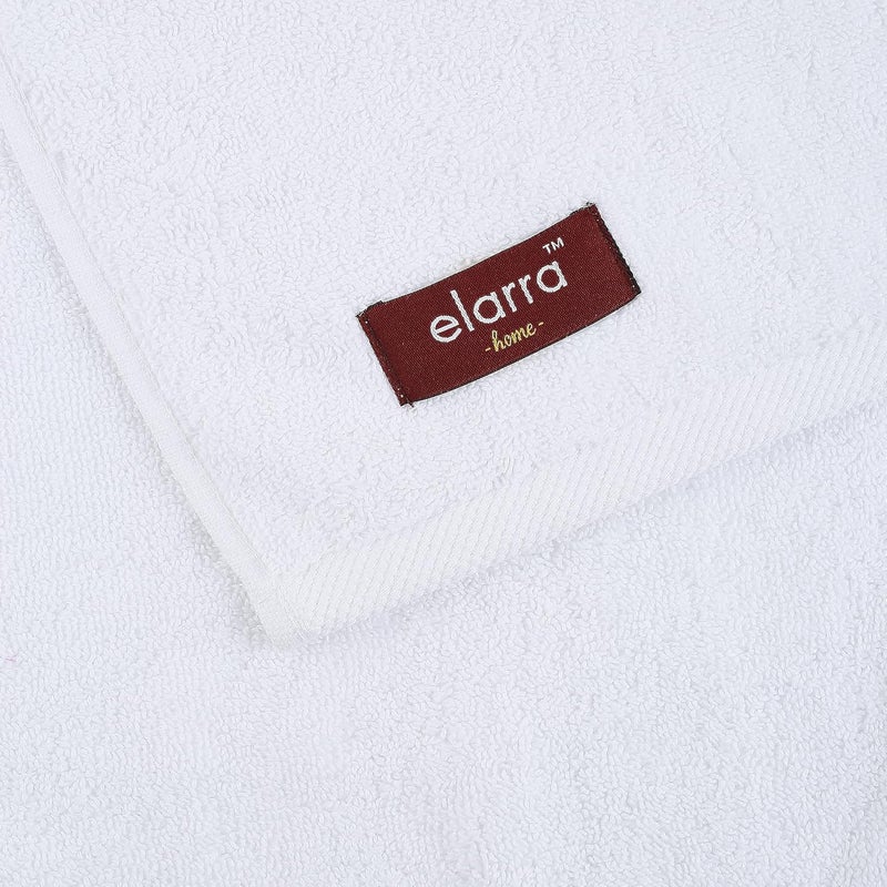 Elarra Home 100 Cotton White Bath Towel 730GMS Size 75cms X 150cms Super Absorbent Durable Set of 1 - Image 4