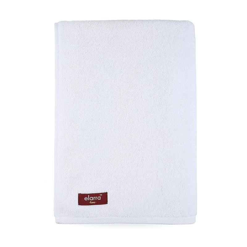Elarra Home 100 Cotton White Bath Towel 730GMS Size 75cms X 150cms Super Absorbent Durable Set of 1 - Image 3