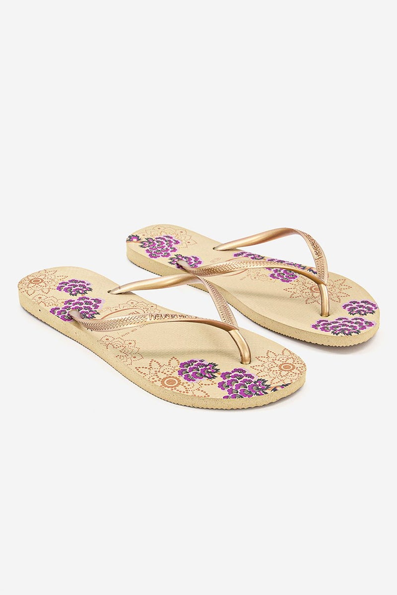 havaianas Women Style 2 Slim Organic Flip Flops, Sand Grey  - Image 1