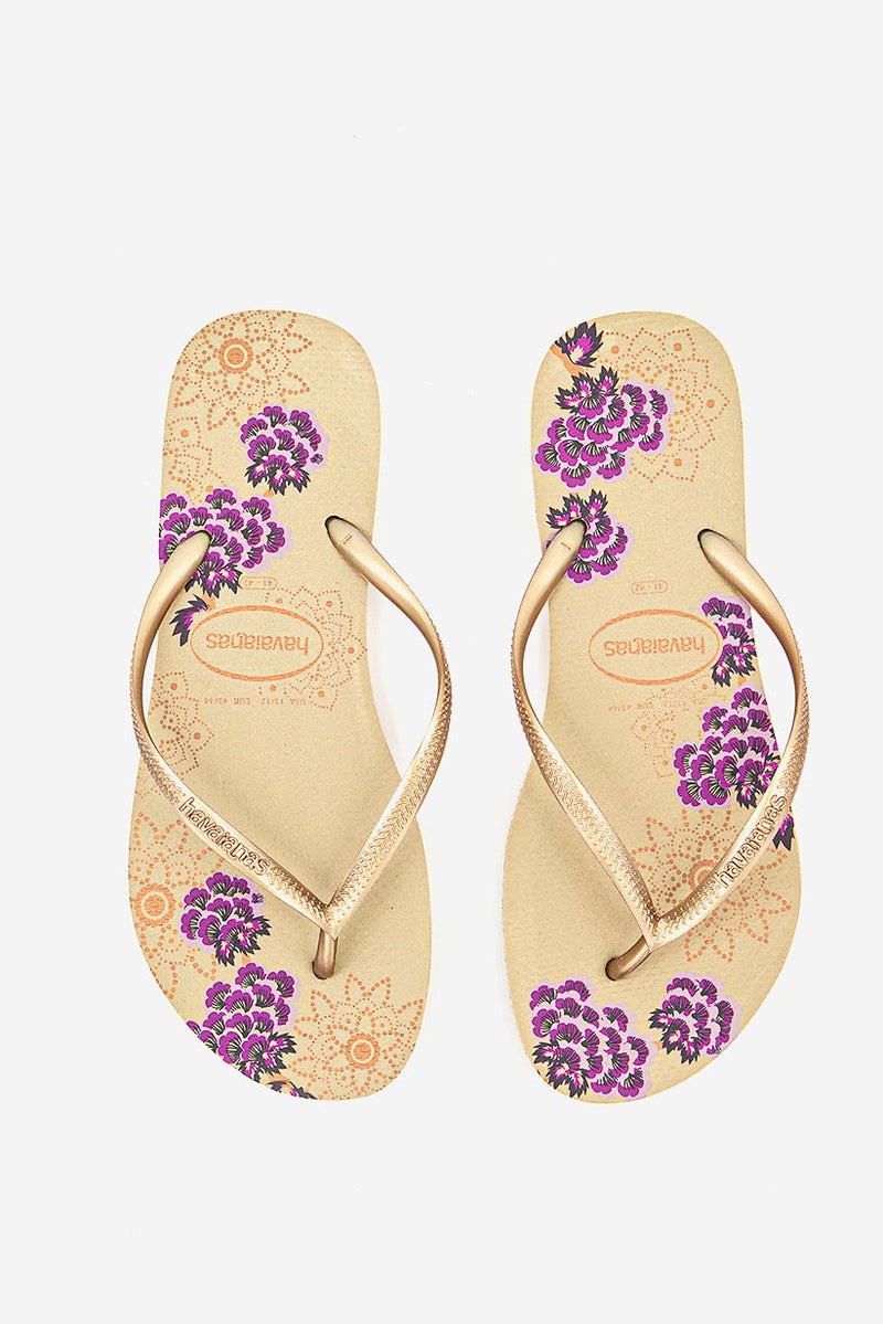 havaianas Women Style 2 Slim Organic Flip Flops, Sand Grey  - Image 4