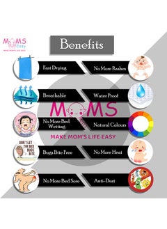 MOMSEASY MOMSEASY New Born Baby Dry Waterproof Mat Baby Mattress Protector Waterproof Water Proof Urine Mat for Bed and Baby Products Plum Medium 100x70 cm  - Image 3