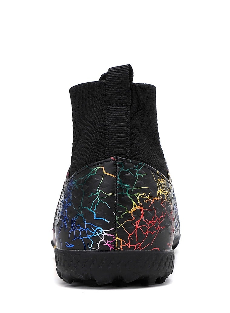 SKY WING Men and Women Soccer Shoes Adults IC or IN Flat Soccer Cleats Elastic High-collar Knit Design Lightweight Training Football Shoes  - Image 4