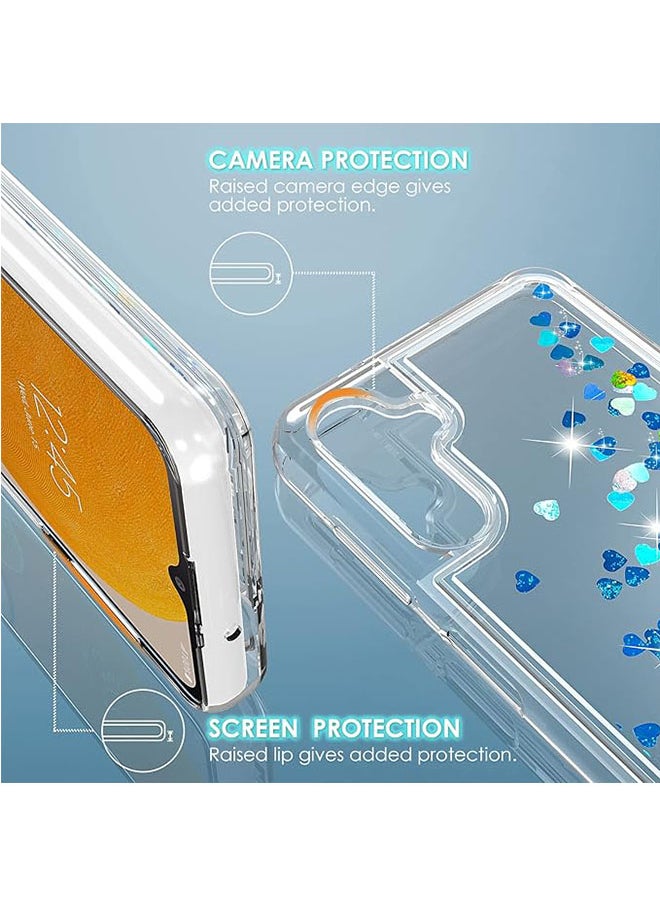 EYE CATCH Samsung Galaxy S23 Ultra Case For Women Girls Liquid Glitter Cover Sparkly Clear Shiny Bling Sparkle Phone Back Accessory Protection For Samsung Galaxy S23 Ultra Case Transparent  - Image 2
