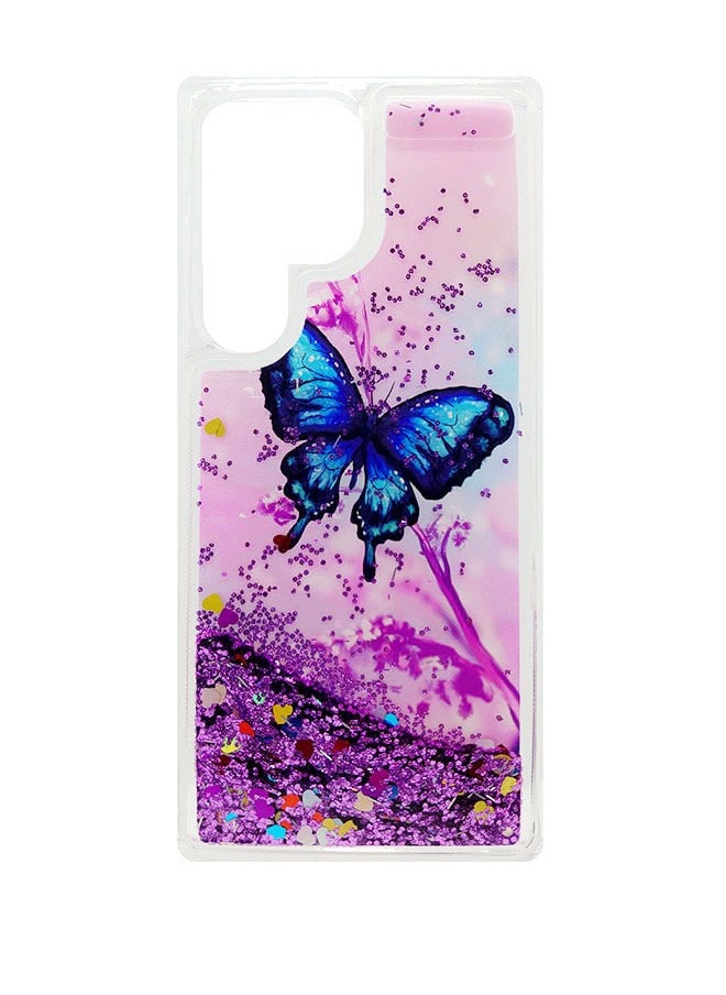 EYE CATCH Samsung Galaxy S23 Ultra Case For Women Girls Liquid Glitter Cover Sparkly Clear Shiny Bling Sparkle Phone Back Accessory Protection For Samsung Galaxy S23 Ultra Case Transparent  - Image 1