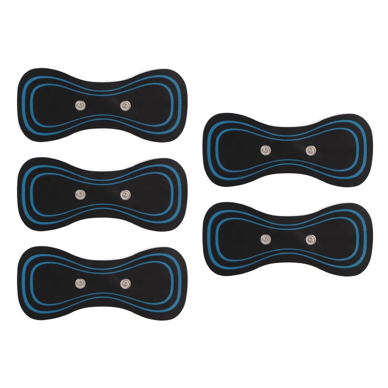 Cervical Massage Pad: 5 PU Self Adhesive Replacement Pads - Comfortable Micro Current Stimulation Neck Shoulder Massager for Home and Office Use - Image 1
