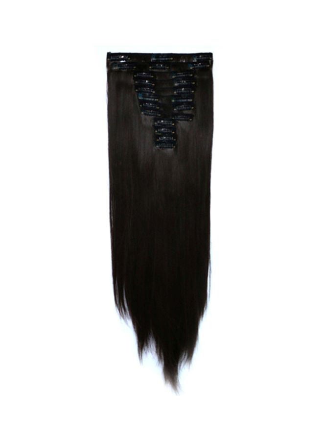 NIBEMINENT 12-Piece Long Straight Hair Extension Set 233 Deep Brown One Size