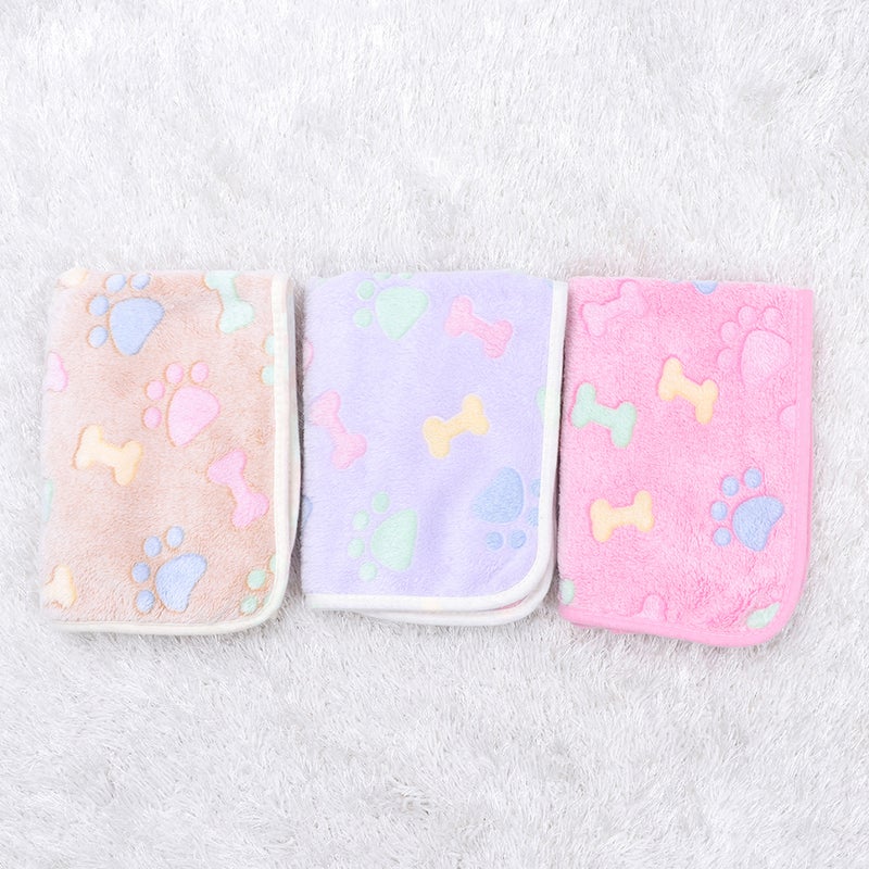 3pcs Flannel Pet Dog Cat Blanket Comfortable Sofa Pet Blanket Warm Pet Blanket - Image 4