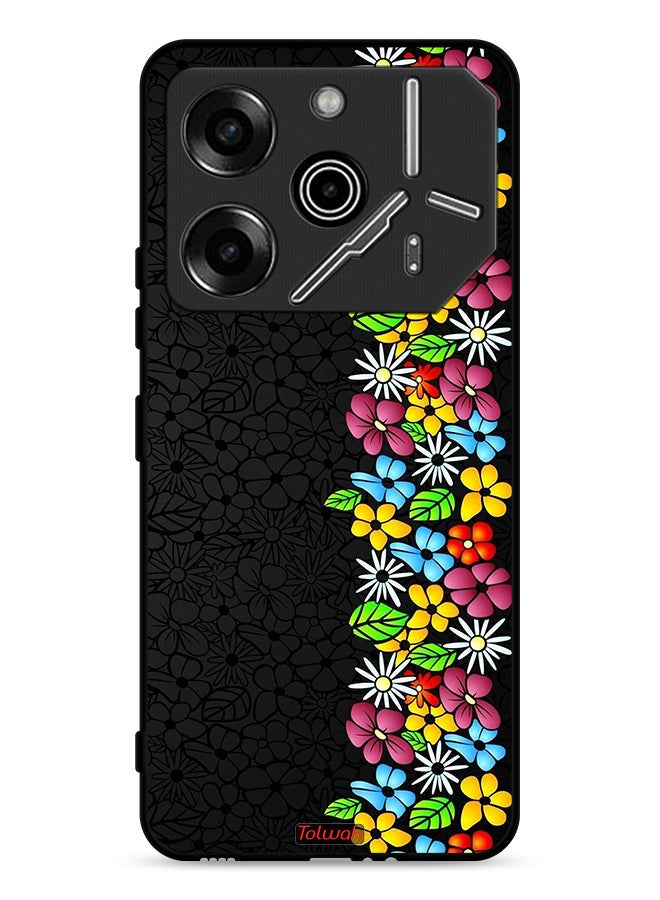 Tolwak Tecno Pova 6 Pro 5G Protective Case Cover Flowers Line - Image 1