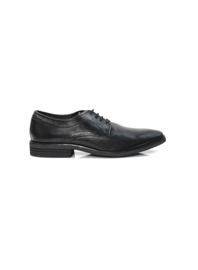 ATTILIO Mens Riox  Oxford Derby Lace up Comfort Black Leather Work Office Formal Comfort Gel Flexilogy Technology Occasion Party Casual Wear Italian Design Anti Skid Padded Insole Trendy Premium Shoes