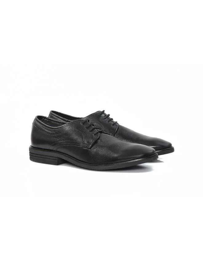 ATTILIO Mens Riox  Oxford Derby Lace up Comfort Black Leather Work Office Formal Comfort Gel Flexilogy Technology Occasion Party Casual Wear Italian Design Anti Skid Padded Insole Trendy Premium Shoes