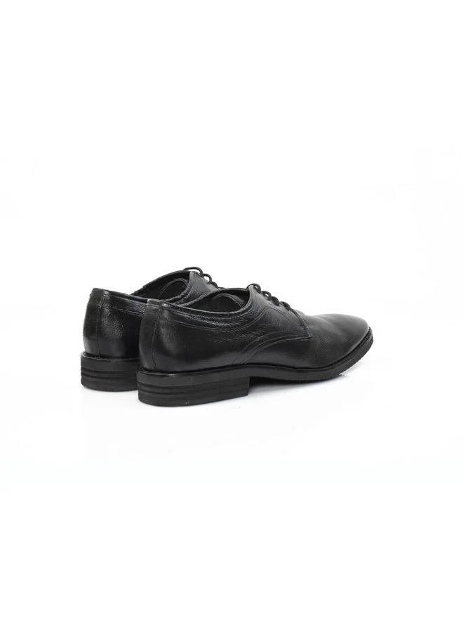 ATTILIO Mens Riox  Oxford Derby Lace up Comfort Black Leather Work Office Formal Comfort Gel Flexilogy Technology Occasion Party Casual Wear Italian Design Anti Skid Padded Insole Trendy Premium Shoes