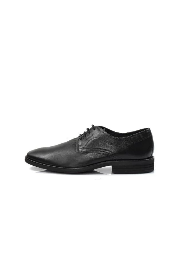 ATTILIO Mens Riox  Oxford Derby Lace up Comfort Black Leather Work Office Formal Comfort Gel Flexilogy Technology Occasion Party Casual Wear Italian Design Anti Skid Padded Insole Trendy Premium Shoes