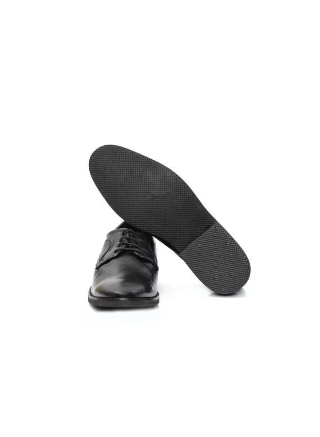 ATTILIO Mens Riox  Oxford Derby Lace up Comfort Black Leather Work Office Formal Comfort Gel Flexilogy Technology Occasion Party Casual Wear Italian Design Anti Skid Padded Insole Trendy Premium Shoes