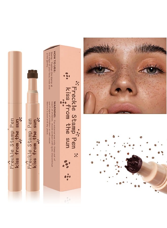 موويام قلم ختم النمش ، من محاكاة الشمس الطبيعية للنمش ، ليس من السهل أن تتلاشى ، مقاومة للماء سريعة الجفاف ، ختم النمش نقطة القلم 01 # بني فاتح - Image 1