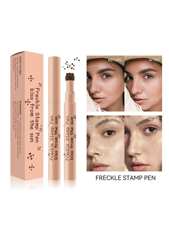 MOOYAM Freckle Stamp Pen , From The Sun-Natural simulation of freckles, not easy to fade, waterproof quick dry, stamp freckle dot pen 01#Light Brown  - Image 1