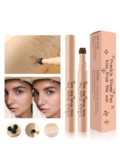 MOOYAM Freckle Stamp Pen , From The Sun-Natural simulation of freckles, not easy to fade, waterproof quick dry, stamp freckle dot pen 01#Light Brown  - Image 3