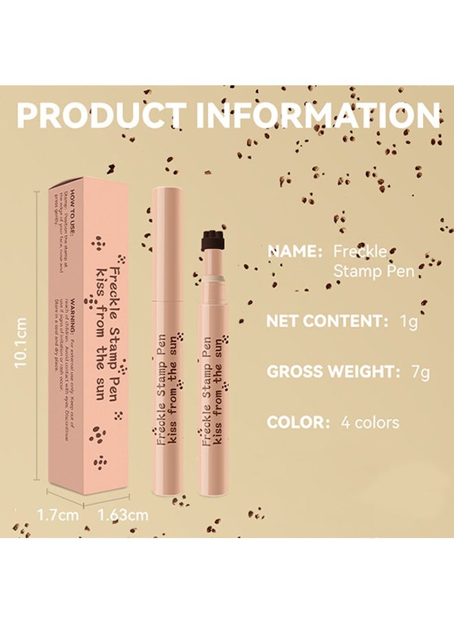 Freckle Stamp Pen , From The Sun-Natural simulation of freckles, not easy to fade, waterproof quick dry, stamp freckle dot pen 01#Light Brown